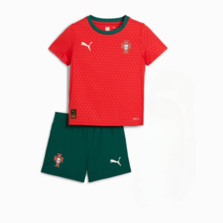 Kit Infantil de Portugal Vermelho Home 2025/26 Unissex