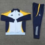 Conjunto Jaqueta Real Madrid Treino Azul/Amarelo 2024/25