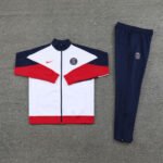 Conjunto Jaqueta e Calça PSG Brnaco/Azul Escuro Treino 2024/25
