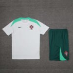 Kit Short e Camisa Portugal Treino Branco 2024/25
