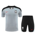 Kit Short e Camisa Coréia do Sul Treino Cinza/Preto 2024/25