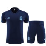 Kit Short e Camisa Argentina Treino Azul Escuro 2023/24