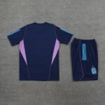 Kit Short e Camisa Argentina Treino Azul Escuro 2023/24