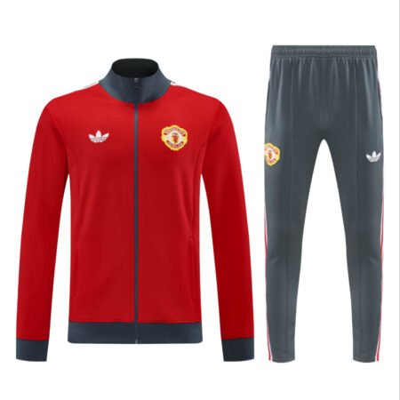 Conjunto Jaqueta Manchester United Vermelha Retrô Originals 2024/25