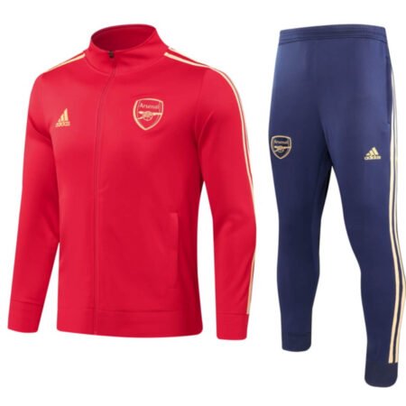 Conjunto Jaqueta e Calça Arsenal Vermelho Treino 2023/24