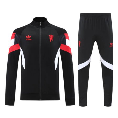 Conjunto Jaqueta e Calça Man Utd Originals Preto Treino 2024/25