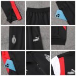 Conjunto Jaqueta e Calça AC Milan Treino Preto 2023/24
