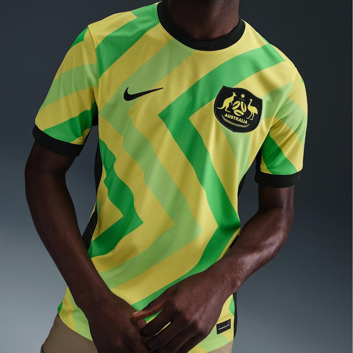 Camisa Seleção da Austrália 2025-26 home Verde Masculina-1 Camisa Seleção Austrália Verde 2025/26 Home Masculin