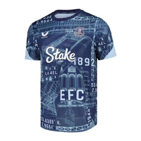 Camisa Everton FC Pré-jogo Azul Farewell Masculina