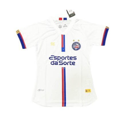 Camisa Bahia EC Branca 2024/25 Titular Com Patrocínio Feminina
