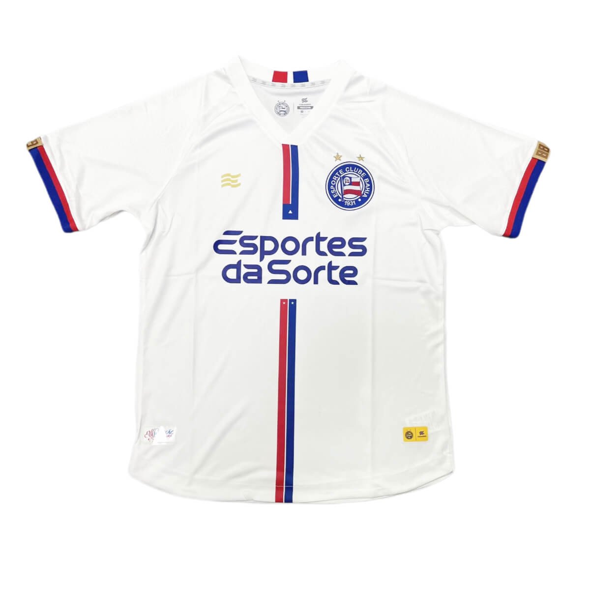 camisa-bahia-branca-2024-25-titular-masculina-com-patrocinio Camisa Bahia EC Branca 2024/25 Titular Com Patrocínio Masculina