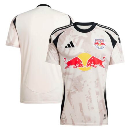 Camisa New York Red Bulls Bege 2025/26 Away Masculina