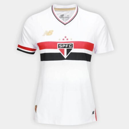 Camisa São Paulo Branca 2025/26 Feminina Titular S/Patrocínio
