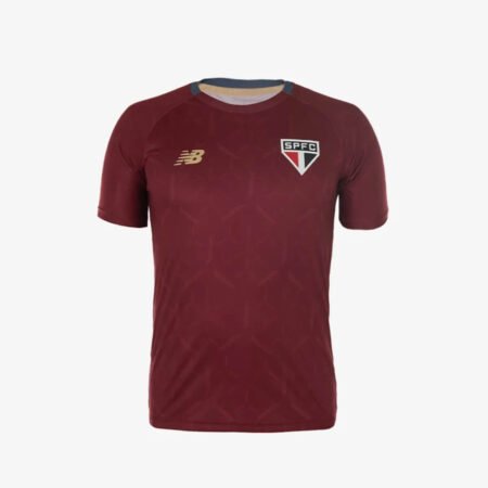 Camisa São Paulo Treino Vermelho Vinho 2025/26 Masculina