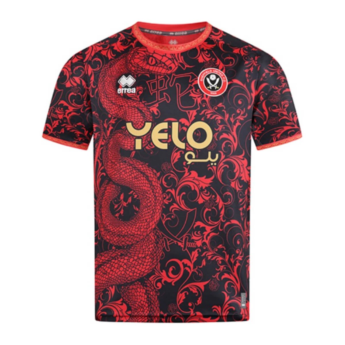 camisa-sheffield-united-ano-novo-chines-vermelha-2024-25-masculina Camisa Sheffield United Ano Chinês Vermelha 2024/25 Masculina