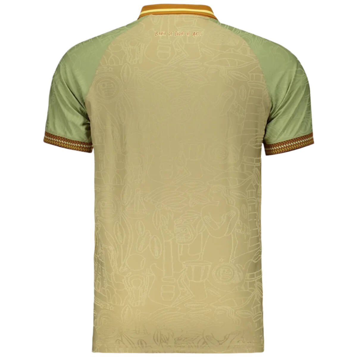 camisa-bahia-bege-todas-as-artes-polo-2025-26-masculina- Camisa Bahia EC Todas as Artes Polo Bege 2025/26 Masculina