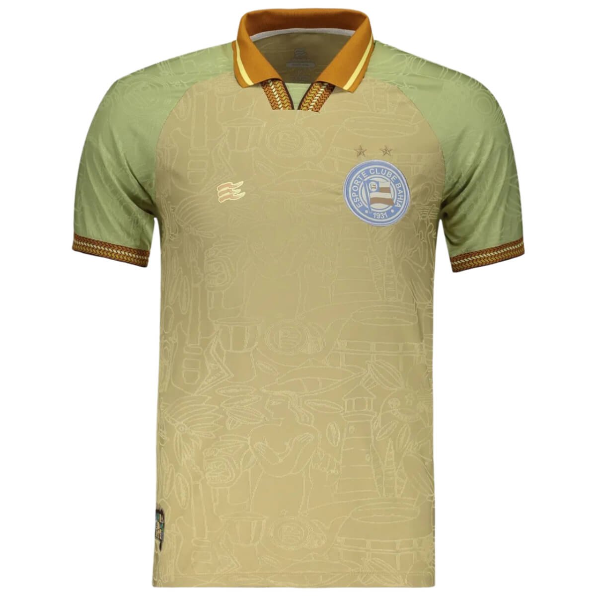 camisa-bahia-bege-todas-as-artes-polo-2025-26-masculina Camisa Bahia EC Todas as Artes Polo Bege 2025/26 Masculina