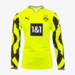 camisa-borussia-dortmund-verde-neon-90-anos-manga-longa