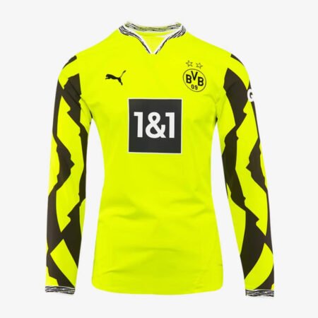 Camisa Borussia Dortmund Verde Neon 90 Anos Manga Longa