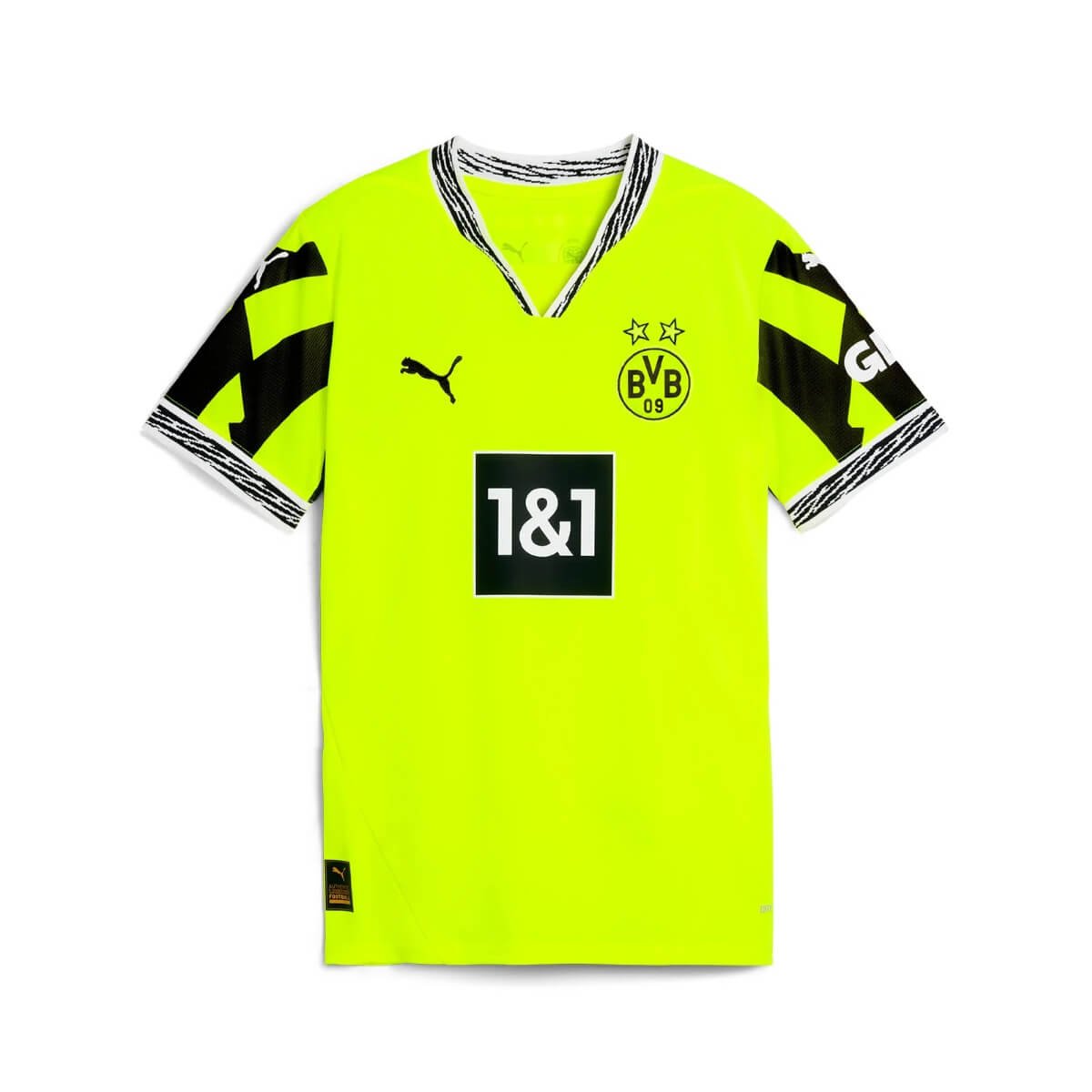 camisa-borussia-dortmund-verde-neon-90-anos-masculina Camisa Borussia Dortmund Verde Neon 90 Anos Masculina