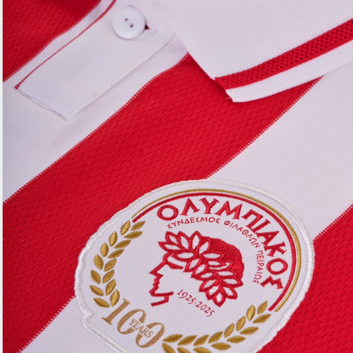 camisa-olimpiacos-centenarios-polo-vermelha-2025-26-masculina- Camisa Olympiacos FC Centenário Polo Vermelha 2025/26 Masculina