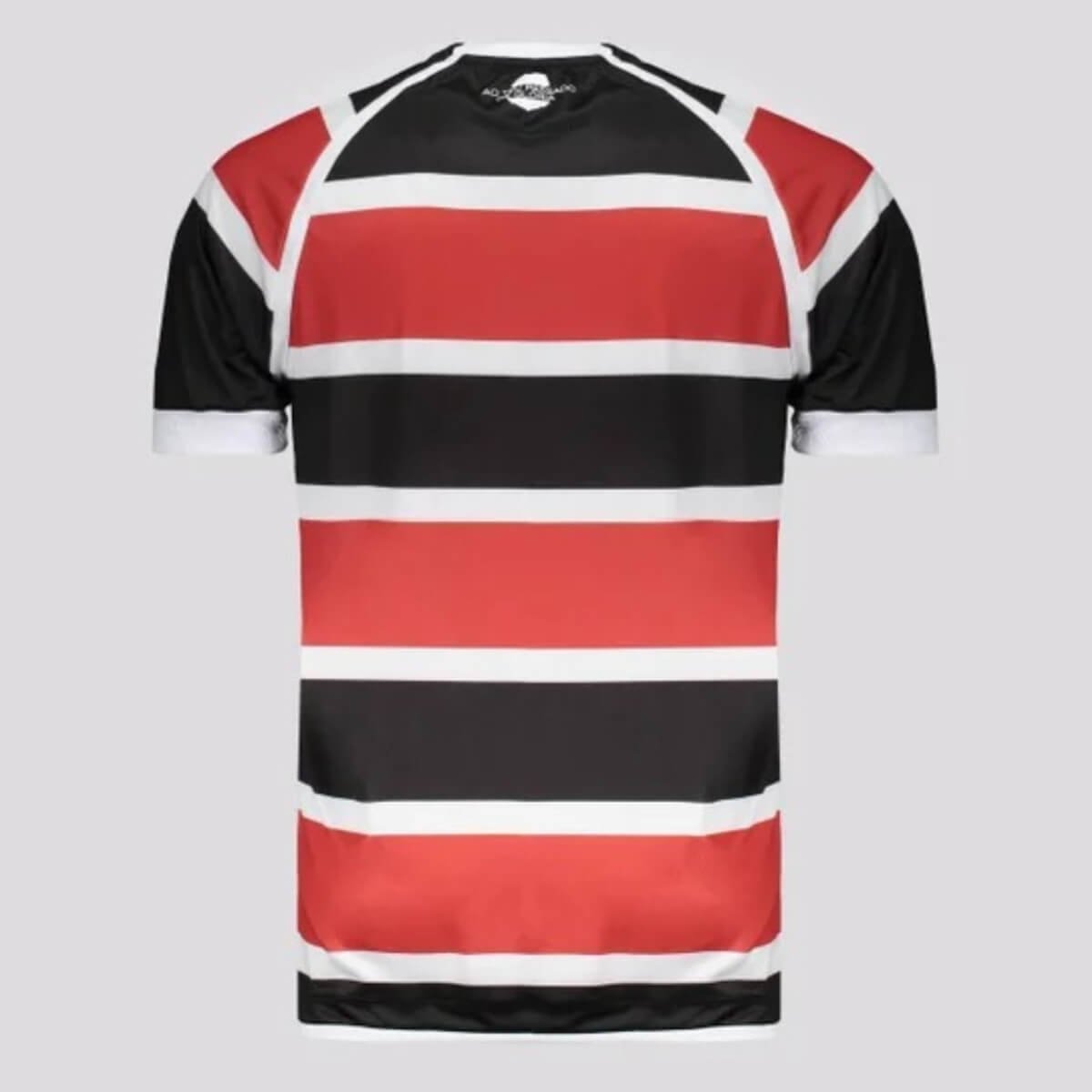 camisa-santa-cruz-titular-2025-26-vermelha-preta-masculina- Camisa Santa Cruz Titular 2025/26 Listrada Masculina
