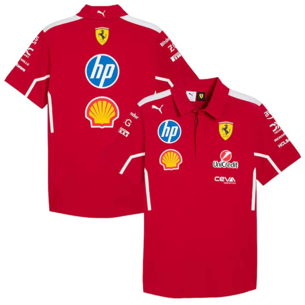 camisa-scuderia-ferrari-polo-2025-26-vermelha-team-masculina Camisa Scuderia Ferrari Polo Vermellha 2025/26 Team Masculina