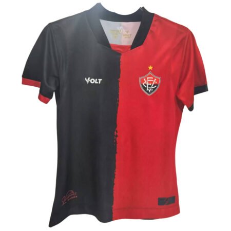 Camisa EC Vitória Copa do Nordeste Preta/Vermelha 2025 Feminina