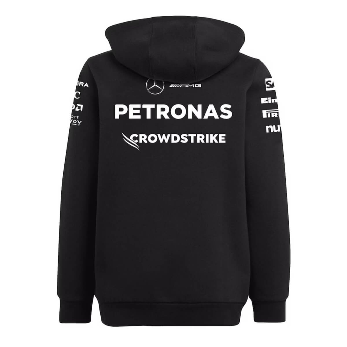 jaqueta-maletom-mercedes-amg-petronas-f1-team-preta-adidas-2025-26-1 Jaqueta Moletom Mercedes-Benz Preta 2025/26 Com Capuz