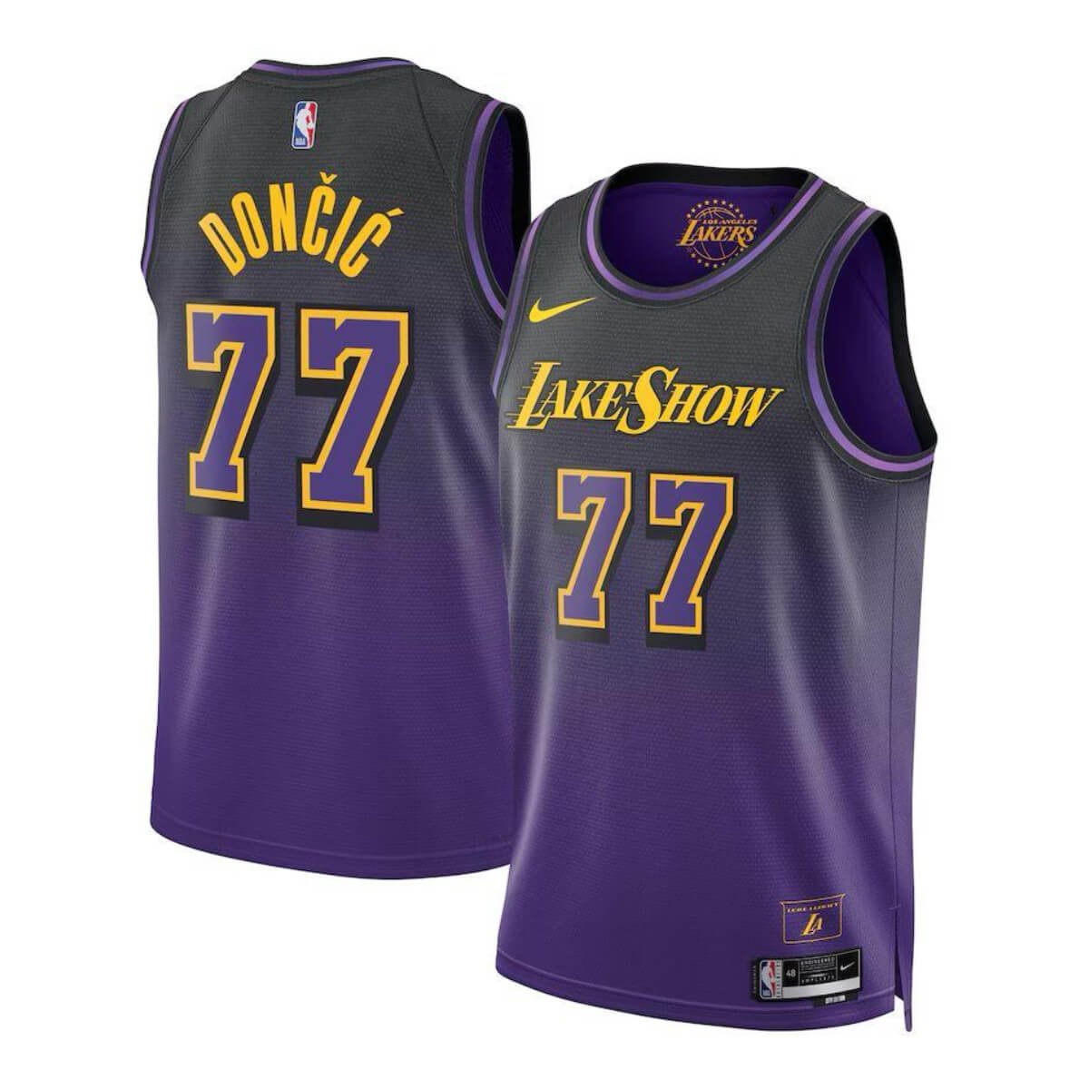 regata-nba-luka-doncic-lakers-roxo-city-edition-2025-26 Regata NBA Luka Doncic #77 Lakers Roxo City Edition 2025
