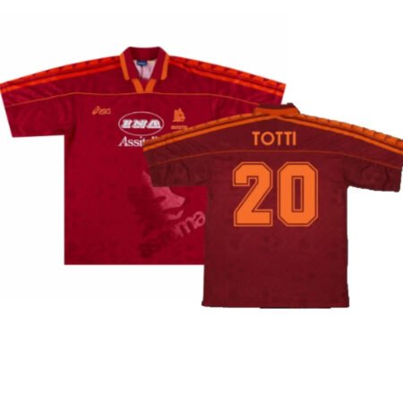Camisa AS Roma Vermelha 1996/97 TOTTI #20 Home Masculina