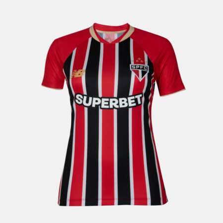 Camisa São Paulo Vermelha Tricolor 2025/26 Reserva Feminina