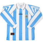 camisa-argentina-1996-branca-azul-manga-longa-home