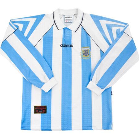 amisa Argentina 1996 Home Branca/Azul Manga Longa