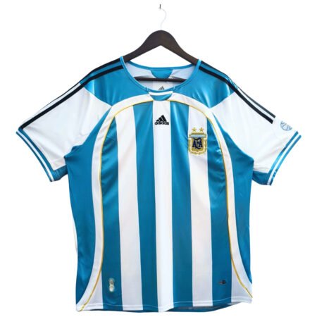 Camisa Argentina 2006 Home Branca/Azul Masculina