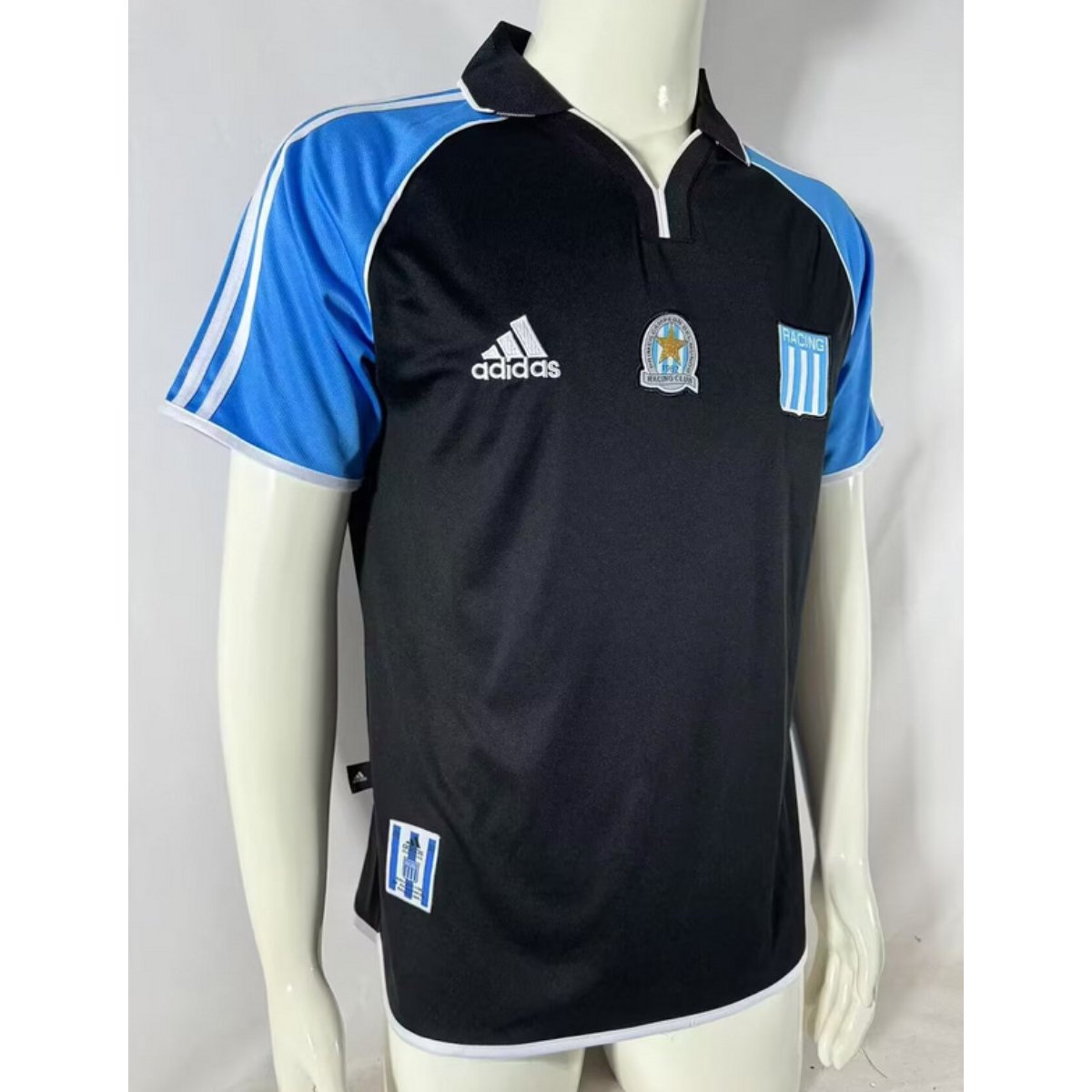camisa-racing-club-azul-2000-01-polo- Camisa Racing Club Azul Escura 2000/01 Polo Away Masculina