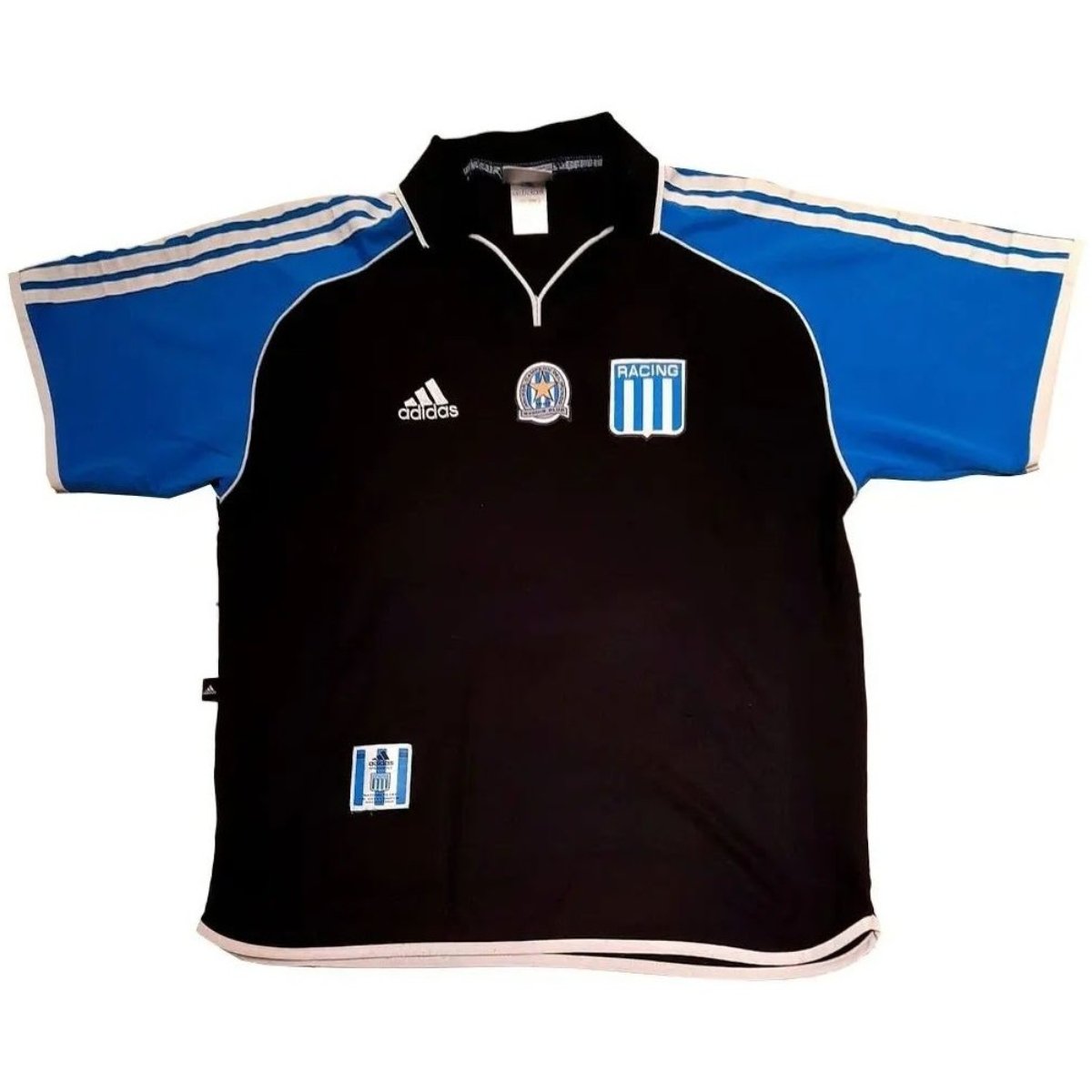 camisa-racing-club-azul-2000-01-polo Camisa Racing Club Azul Escura 2000/01 Polo Away Masculina