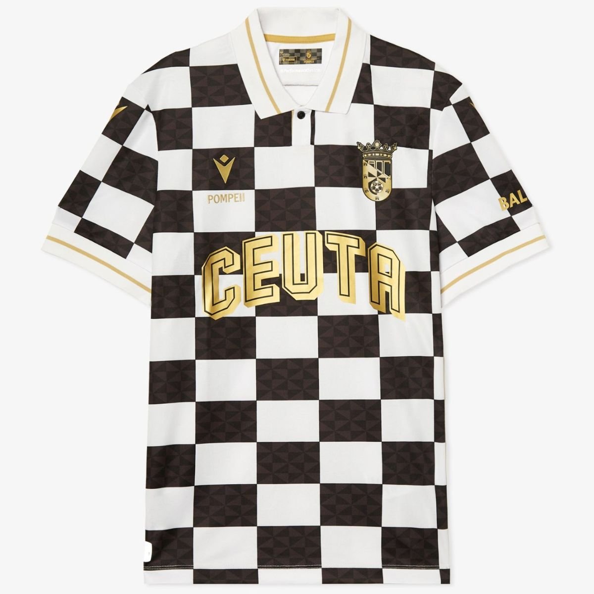 camisa-ad-ceuta-xadrez-copa-del-rey-polo-masculina Camisa AD Ceuta FC Xadrez Copa del Rey 2024/25 Masculina
