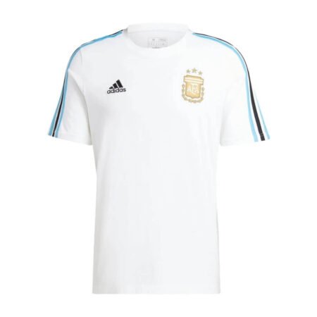 Camisa Argentina DNA Branca 3 Stripes 2025/26 Masculina