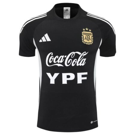 Camisa Argentina Preta Coca Cola Pré-jogo 2025/26 Masculina