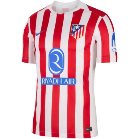 Camisa Atlético de Madrid Branca/Vermelha 2025/26 Home Masculina