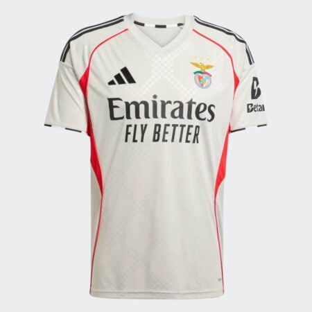 Camisa Benfica Bege 2025/26 Away Masculina