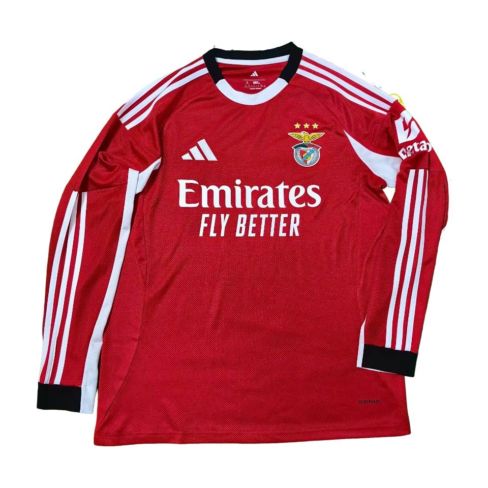 camisa-benfica-vermelha-2025-home-26-manga-longa- misa SL Benfica Vermelha 2025/26 Home Manga Longa