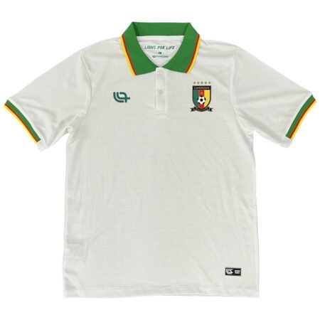 Camisa Camarões Branca Polo 2025/26 Masculina