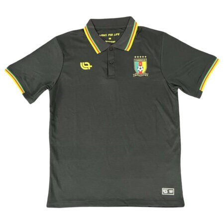 Camisa Camarões Preta Polo 2025/26 Masculina