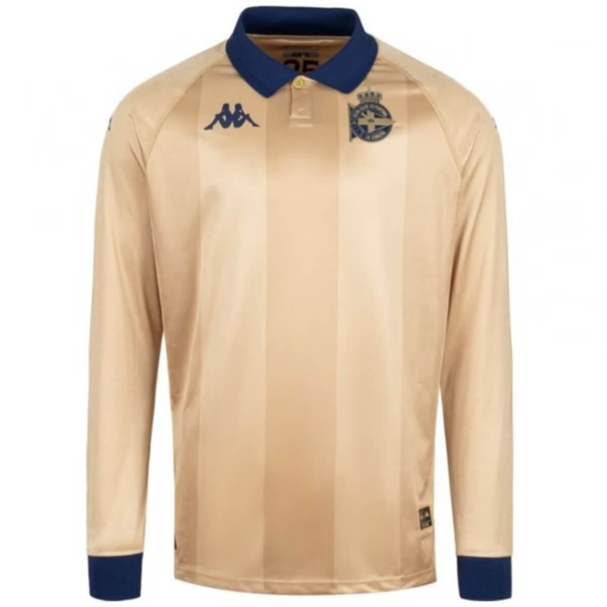 camisa-deportivo-la-coruna-dourada-2024-25-aniversario-manga-longa Camisa Deportivo La Coruña Dourada 2024/25 Aniversário Manga Longa