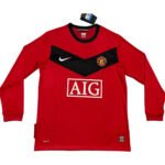 camisa-manchester-united-vermelha-2009-10-home-manga-longa