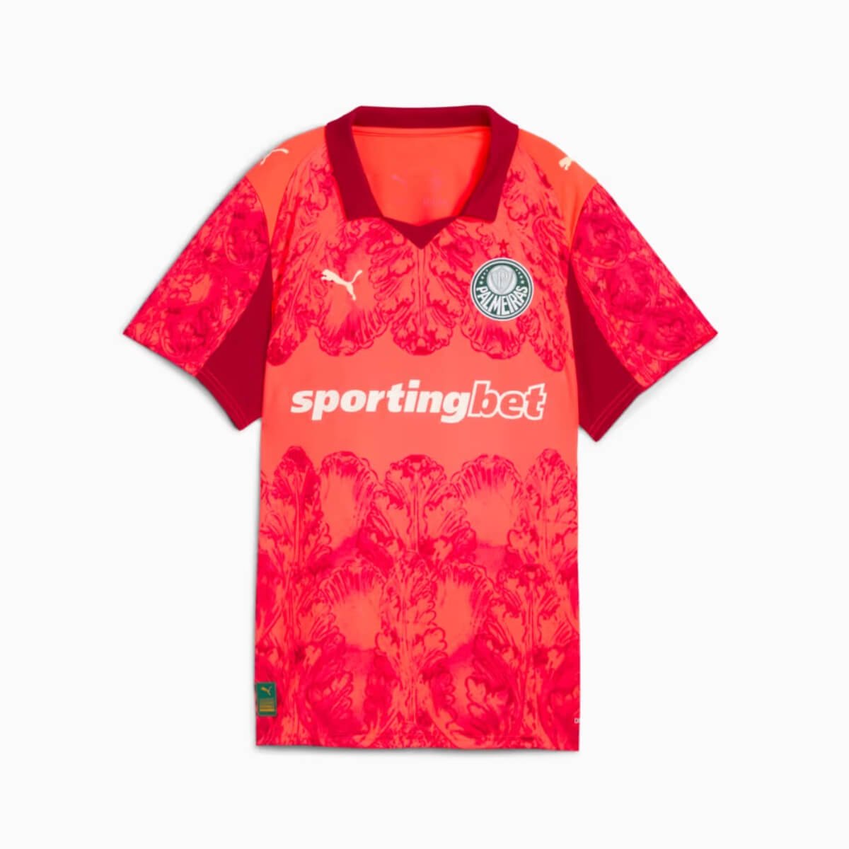 camisa-palmeiras-laranja-kidsuper-mundial-2025-feminina amisa Palmeiras Vermelha KidSuper Mundial 2025/26 Feminina