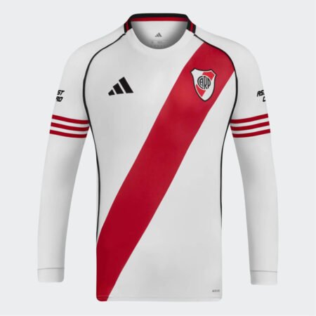 Camisa River Plate Branca 2025/26 Titular Manga Longa