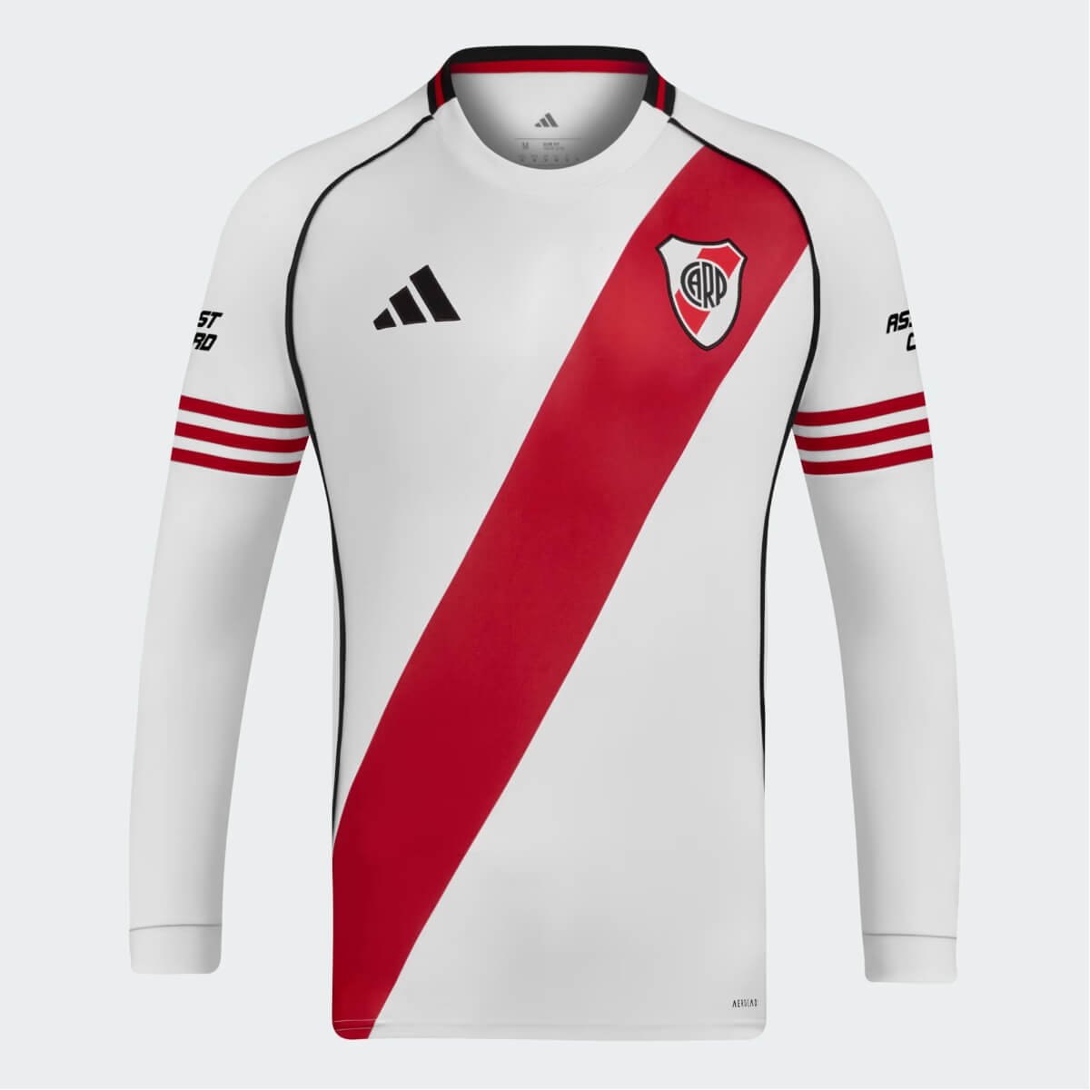 camisa-river-plate-preta-branca-2025-26-titular-manga-longa Camisa River Plate Branca 2025/26 Titular Manga Longa
